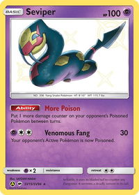 Seviper - Hidden Fates: Shiny Vault (HIF:SV) #SV15/SV94 - Holo Rare Pokémon Trading Card