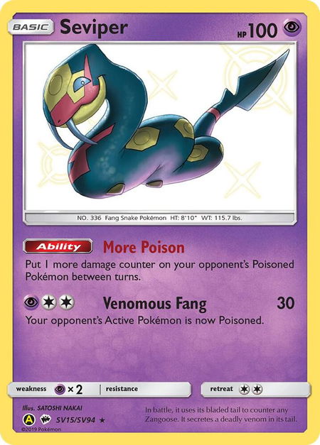 Seviper - Hidden Fates: Shiny Vault Pokémon trading card