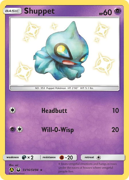 Shuppet - Hidden Fates: Shiny Vault Pokémon trading card