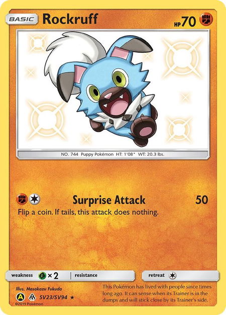 Rockruff - Hidden Fates: Shiny Vault Pokémon trading card