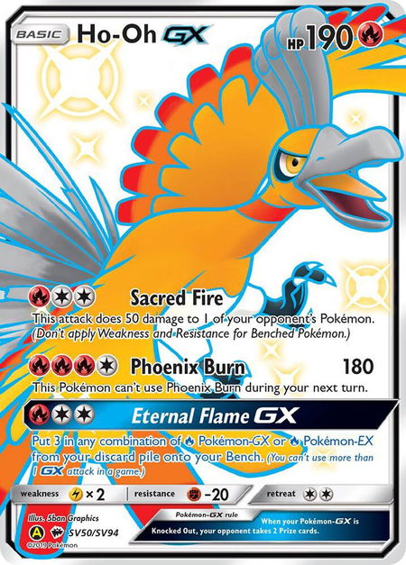 Ho-Oh GX - Hidden Fates: Shiny Vault Pokémon trading card