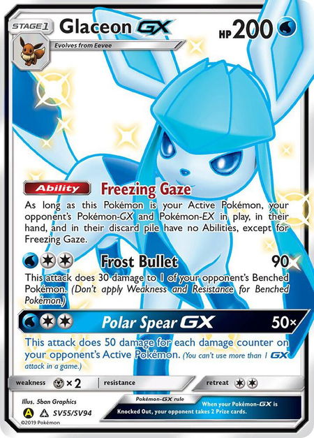 Glaceon GX - Hidden Fates: Shiny Vault Pokémon trading card