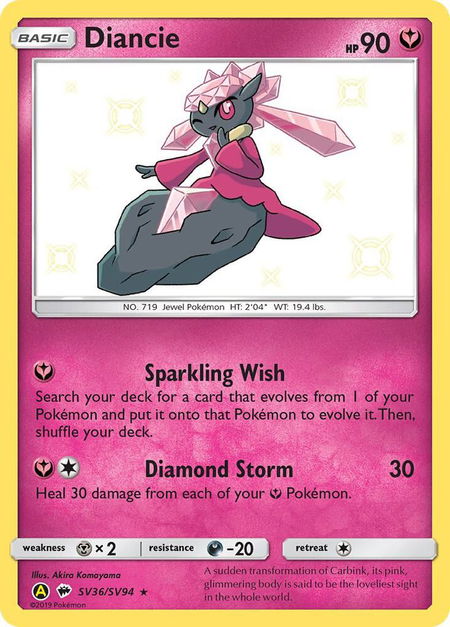 Diancie - Hidden Fates: Shiny Vault Pokémon trading card