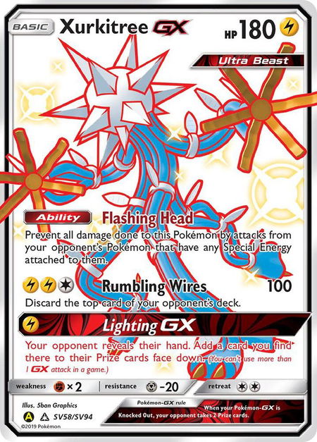 Xurkitree GX - Hidden Fates: Shiny Vault Pokémon trading card