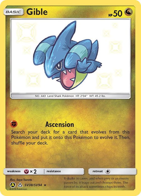 Gible - Hidden Fates: Shiny Vault Pokémon trading card