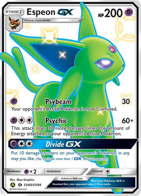 Espeon GX - Hidden Fates: Shiny Vault Pokémon trading card