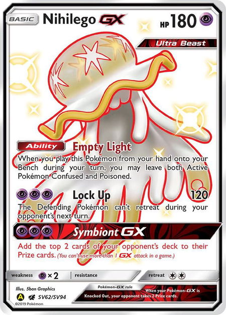Nihilego GX - Hidden Fates: Shiny Vault Pokémon trading card