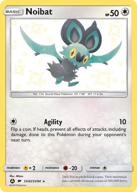 Noibat - Hidden Fates: Shiny Vault Pokémon trading card