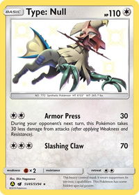 Type: Null - Hidden Fates: Shiny Vault (HIF:SV) #SV45/SV94 - Holo Rare Pokémon Trading Card