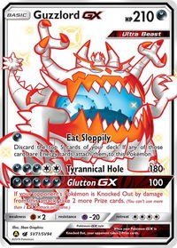 Guzzlord GX - Hidden Fates: Shiny Vault (HIF:SV) #SV71/SV94 - Holo Rare Pokémon Trading Card