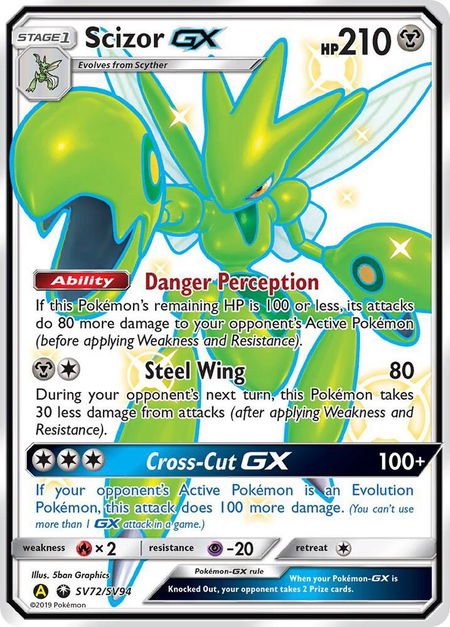 Scizor GX - Hidden Fates: Shiny Vault Pokémon trading card