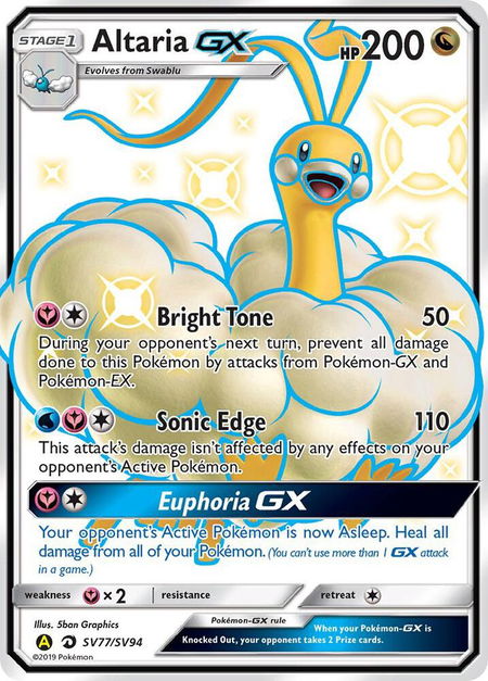 Altaria GX - Hidden Fates: Shiny Vault Pokémon trading card