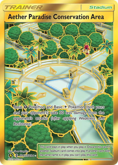 Aether Paradise Conservation Area - Hidden Fates: Shiny Vault Pokémon trading card