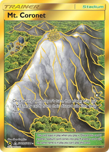 Mt. Coronet - Hidden Fates: Shiny Vault Pokémon trading card