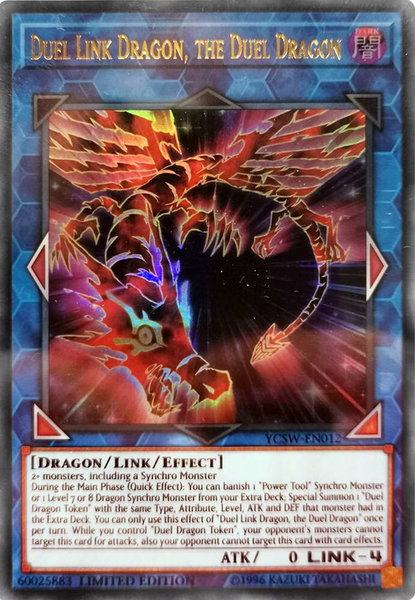Duel Link Dragon, the Duel Dragon (UR) trading card from Yu-Gi-Oh! Championship Series Prize Cards Duel Link Dragon, the Duel Dragon (UR) - Yu-Gi-Oh! Championship Series Prize Cards YuGiOh trading card