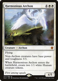 Harmonious Archon - Throne of Eldraine (ELD) #17 - Mythic Magic: The Gathering Trading Card