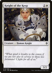 Knight of the Keep - Throne of Eldraine (ELD) #19 - Common Magic: The Gathering Trading Card