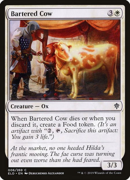 Bartered Cow - Throne of Eldraine Magic: The Gathering trading card