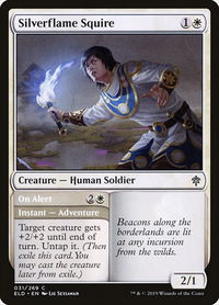 Silverflame Squire - Throne of Eldraine (ELD) #31 - Common Magic: The Gathering Trading Card
