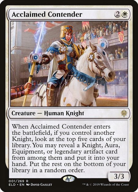 Acclaimed Contender - Throne of Eldraine Magic: The Gathering trading card