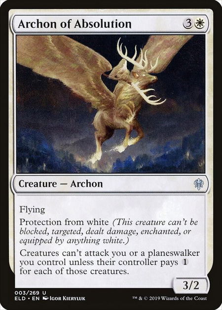 Archon of Absolution - Throne of Eldraine Magic: The Gathering trading card
