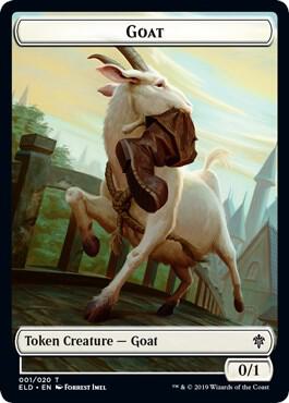 Goat Token - Throne of Eldraine Magic: The Gathering trading card