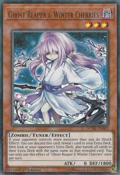 Ghost Reaper & Winter Cherries - Duel Devastator YuGiOh trading card