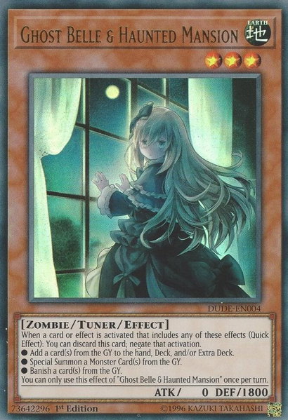 Ghost Belle & Haunted Mansion trading card from Duel Devastator Ghost Belle & Haunted Mansion - Duel Devastator YuGiOh trading card