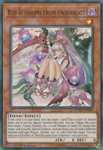 Red Blossoms from Underroot - Duel Devastator YuGiOh trading card