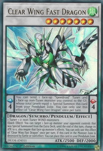 Clear Wing Fast Dragon - Duel Devastator (DUDE) #DUDE-EN011 - Ultra Rare YuGiOh Trading Card