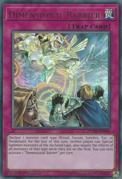 Dimensional Barrier - Duel Devastator YuGiOh trading card