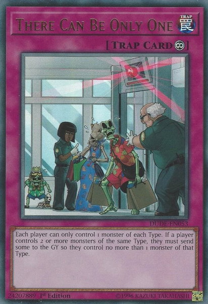 There Can Be Only One trading card from Duel Devastator There Can Be Only One - Duel Devastator YuGiOh trading card