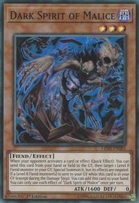 Dark Spirit of Malice - Legendary Duelists: Immortal Destiny (LED5) #LED5-EN003 - Super Rare YuGiOh Trading Card