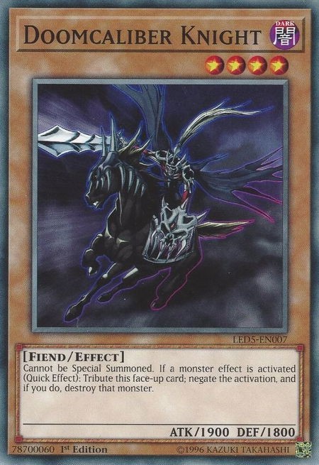 Doomcaliber Knight - Legendary Duelists: Immortal Destiny YuGiOh trading card