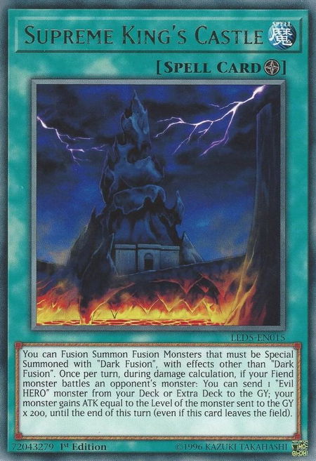 Supreme King's Castle trading card from Legendary Duelists: Immortal Destiny Supreme King's Castle - Legendary Duelists: Immortal Destiny YuGiOh trading card