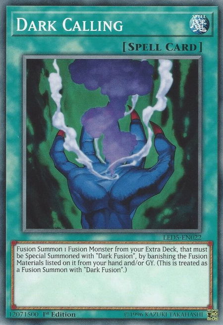 Dark Calling trading card from Legendary Duelists: Immortal Destiny Dark Calling - Legendary Duelists: Immortal Destiny YuGiOh trading card