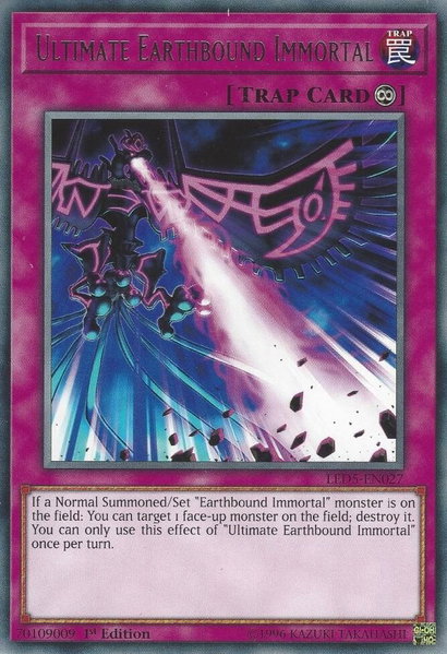 Ultimate Earthbound Immortal trading card from Legendary Duelists: Immortal Destiny Ultimate Earthbound Immortal - Legendary Duelists: Immortal Destiny YuGiOh trading card