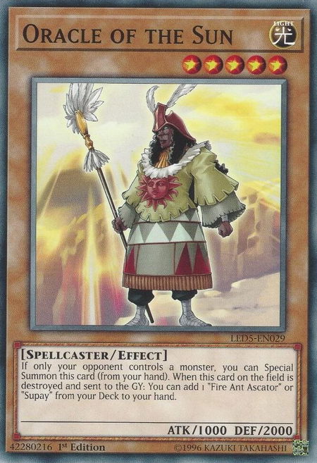 Oracle of the Sun - Legendary Duelists: Immortal Destiny YuGiOh trading card