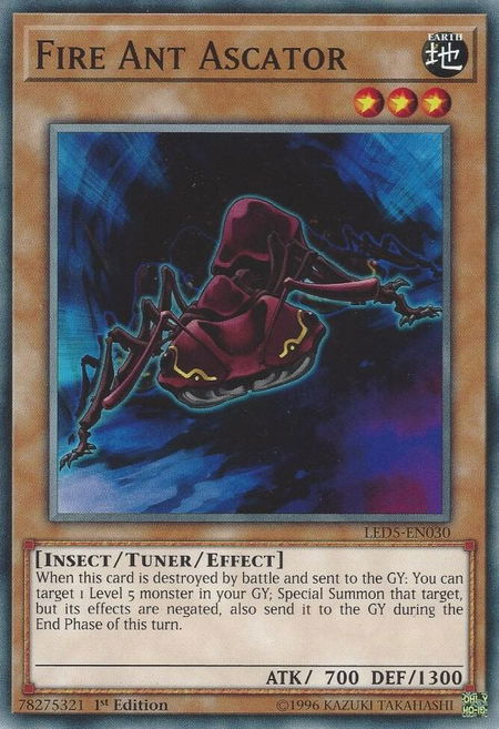 Fire Ant Ascator - Legendary Duelists: Immortal Destiny YuGiOh trading card