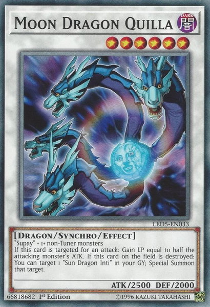 Moon Dragon Quilla trading card from Legendary Duelists: Immortal Destiny Moon Dragon Quilla - Legendary Duelists: Immortal Destiny YuGiOh trading card