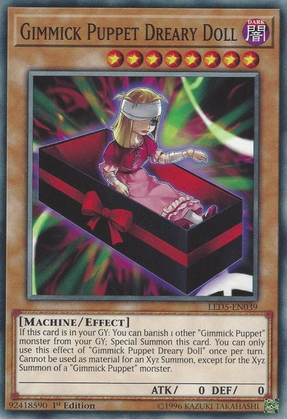 Gimmick Puppet Dreary Doll trading card from Legendary Duelists: Immortal Destiny Gimmick Puppet Dreary Doll - Legendary Duelists: Immortal Destiny YuGiOh trading card