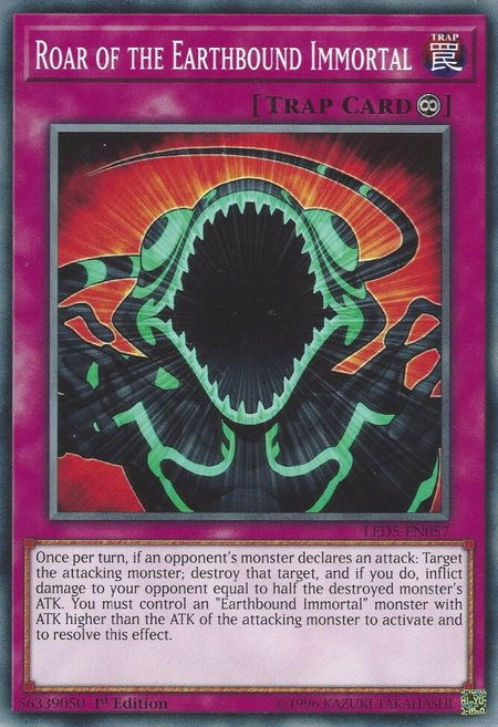 Roar of the Earthbound Immortal - Legendary Duelists: Immortal Destiny YuGiOh trading card