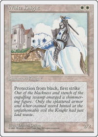 White Knight - Fourth Edition (4ED) #56 - Uncommon Magic: The Gathering Trading Card