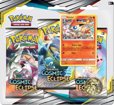 Cosmic Eclipse 3 Pack Blister [Victini] - SM - Cosmic Eclipse Pokémon trading card
