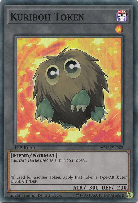 Token: Kuriboh - Advent Calendar 2019 YuGiOh trading card