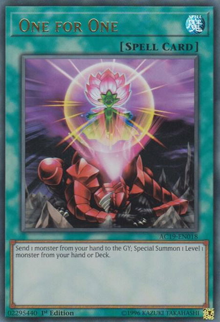 One for One - Advent Calendar 2019 YuGiOh trading card