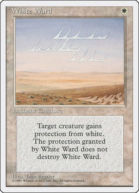 White Ward trading card from Fourth Edition White Ward - Fourth Edition Magic: The Gathering trading card