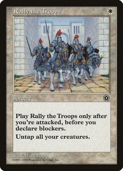 Rally the Troops - Portal Second Age Magic: The Gathering trading card