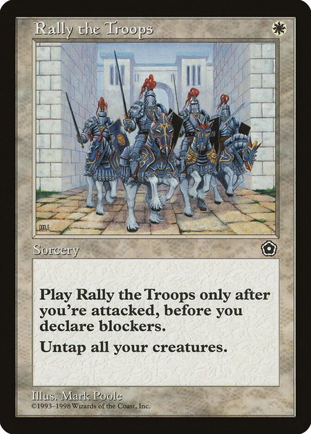 Rally the Troops - Portal Second Age Magic: The Gathering trading card