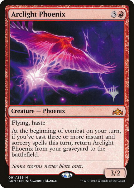 Arclight Phoenix trading card from Promo Pack: Throne of Eldraine Arclight Phoenix - Promo Pack: Throne of Eldraine Magic: The Gathering trading card